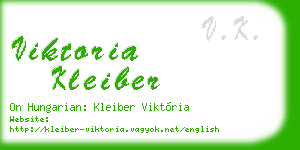 viktoria kleiber business card